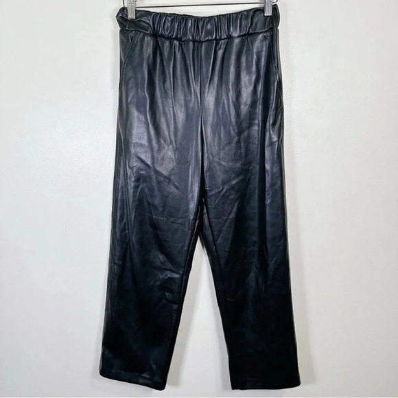 Blank Nyc Elastic Waist Crop Faux Leather  Pants - Picture 2 of 15